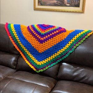 Handmade crochet throw/quilt